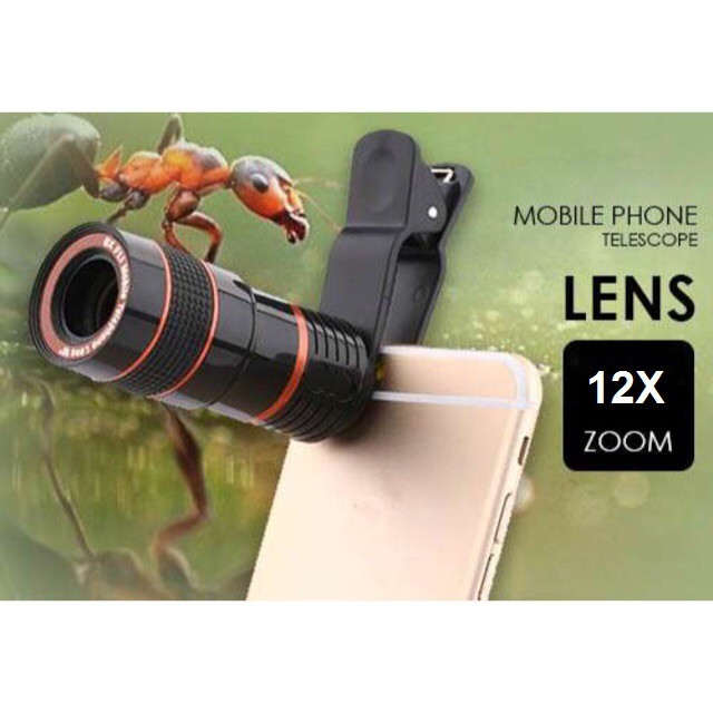 Jual Lensa 12X Telezoom Universal Mobile Phone Zoom Lens Shopee Indonesia