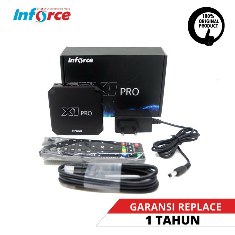 INFORCE SMART TV BOX ANDROID X1 PRO 4K 2G + 16GB, TV BOX ANDROID X1 PRO INFORCE GARANSI 1 TAHUN BAGI RESPON POSITIF