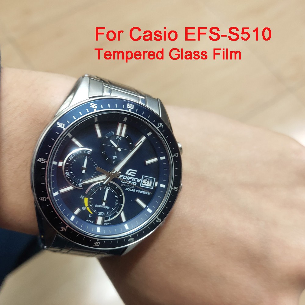 Pelindung Layar Tempered Glass Anti Gores Untuk Smartwatch Casio Efs-S510 Efs-S510