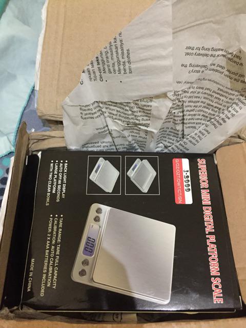 Timbangan Dapur Mini Digital Platform Scale 1kg 0.1g - I2000