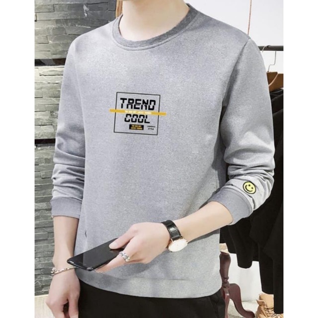 Kaos Lengan Panjang Pria Cowok Trendcool Sweater Kekinian Fashion