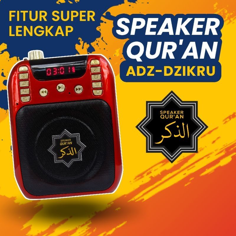 (Ori Best Seller) Speaker Al Quran Murottal Quran Adz Dzikru AZ003 Hafidz al akram