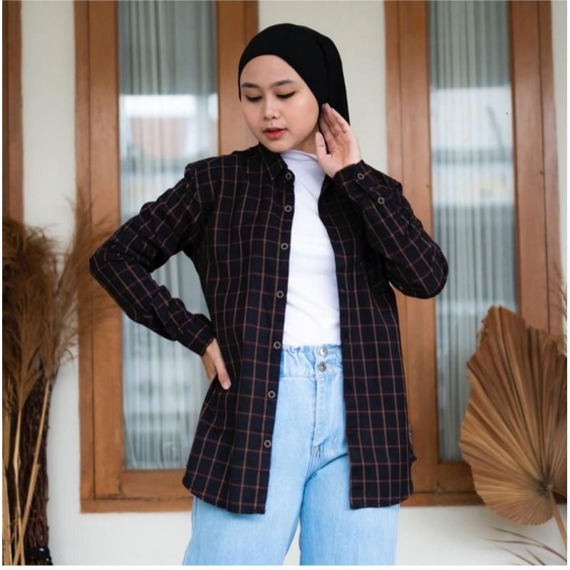 baju flanel kotak kotak best seller