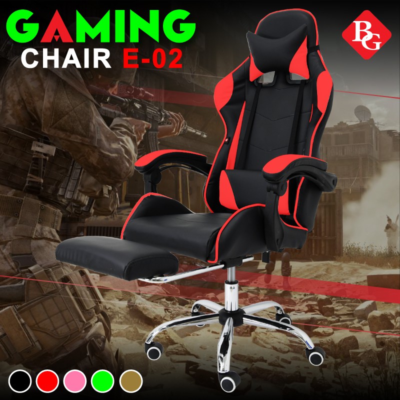 B G Kursi Gaming Gaming Chair Premium Quality Gaming Chair Kursi Gaming Murah E 02 Plus Red Shopee Indonesia