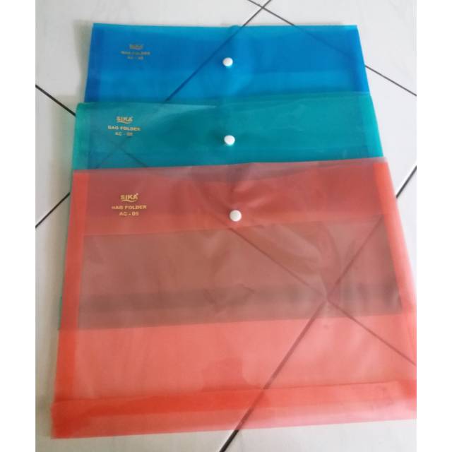 

map plastik / bag folder kancing