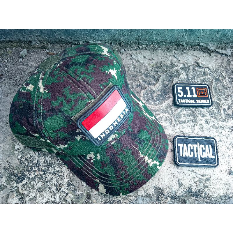 topi tactikal loreng NKRI velcro