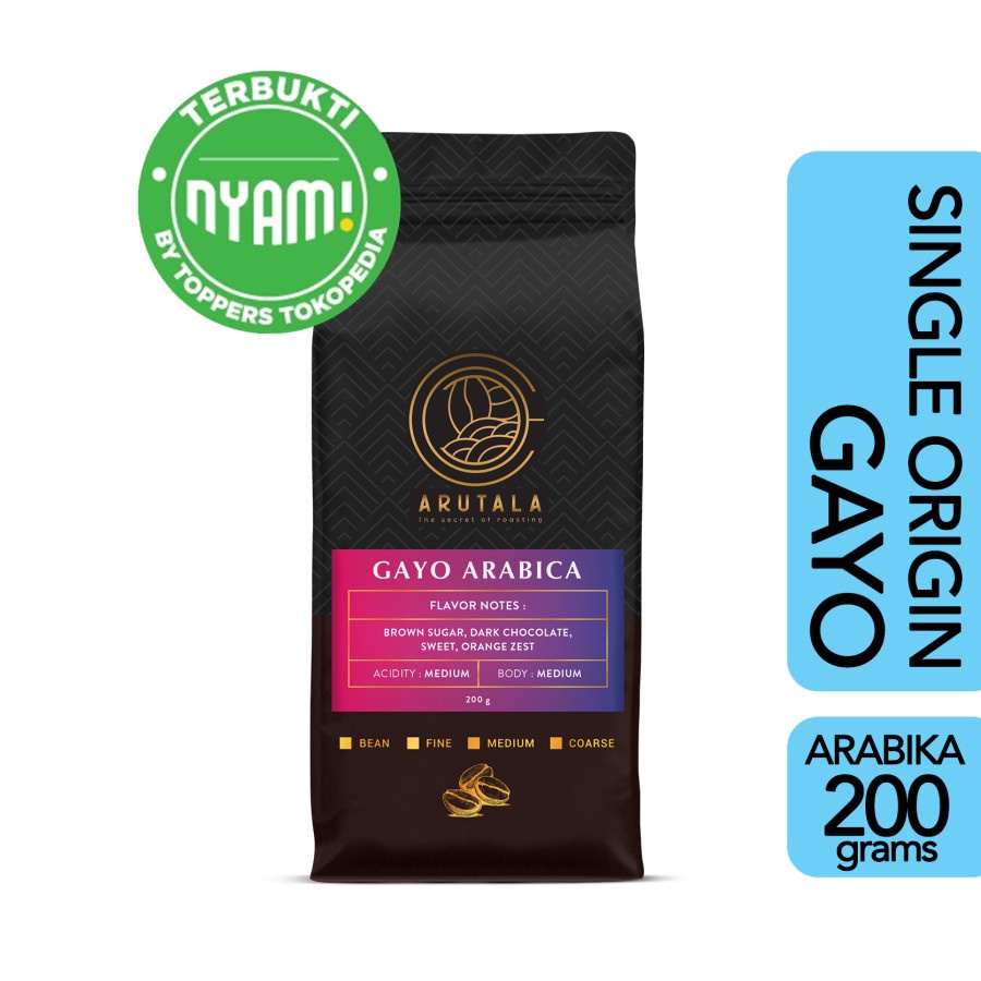 

ARUTALA Kopi Arabika Gayo Arabica Coffee 200 gram - Biji