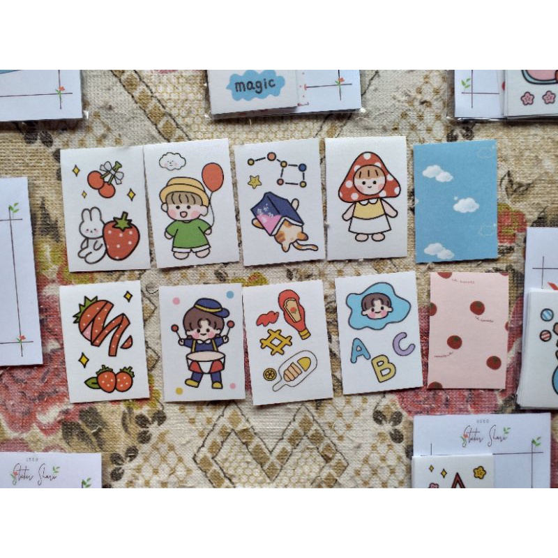 

UseoLab - Stiker Share Motif Korean Cute Little Girl Dekorasi Scrapbook/Jurnal/Planner/Wall Decor