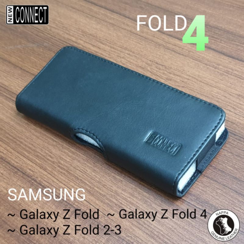 Fold 7-6-5-4-3-2-1 case kulit asli