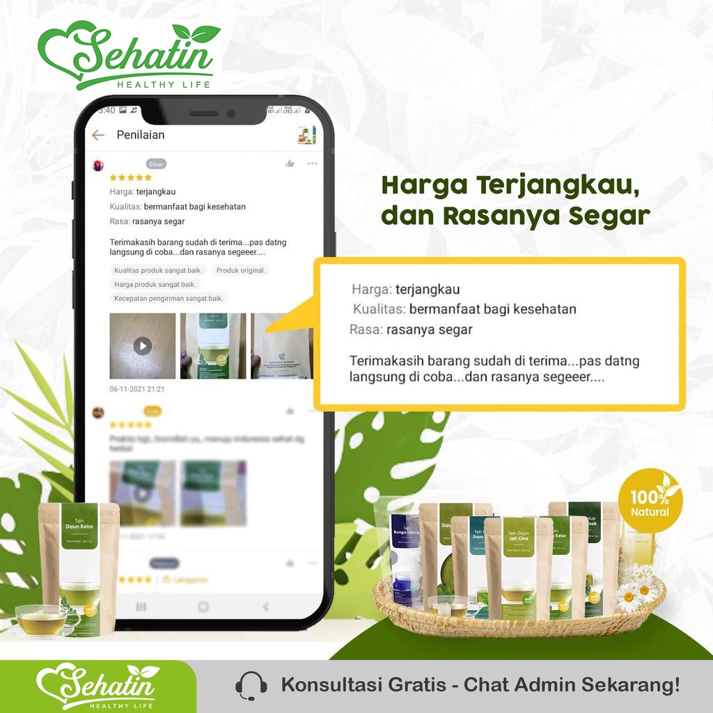 Sehatin Teh Celup Daun Kelor Asli Teh Moringa Oleifera Asi Booster Tingkatkan Imunitas Kelor Organik