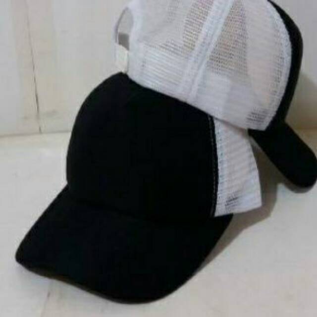 Topi trucker jaring polos warna warni souvenir standar distro
