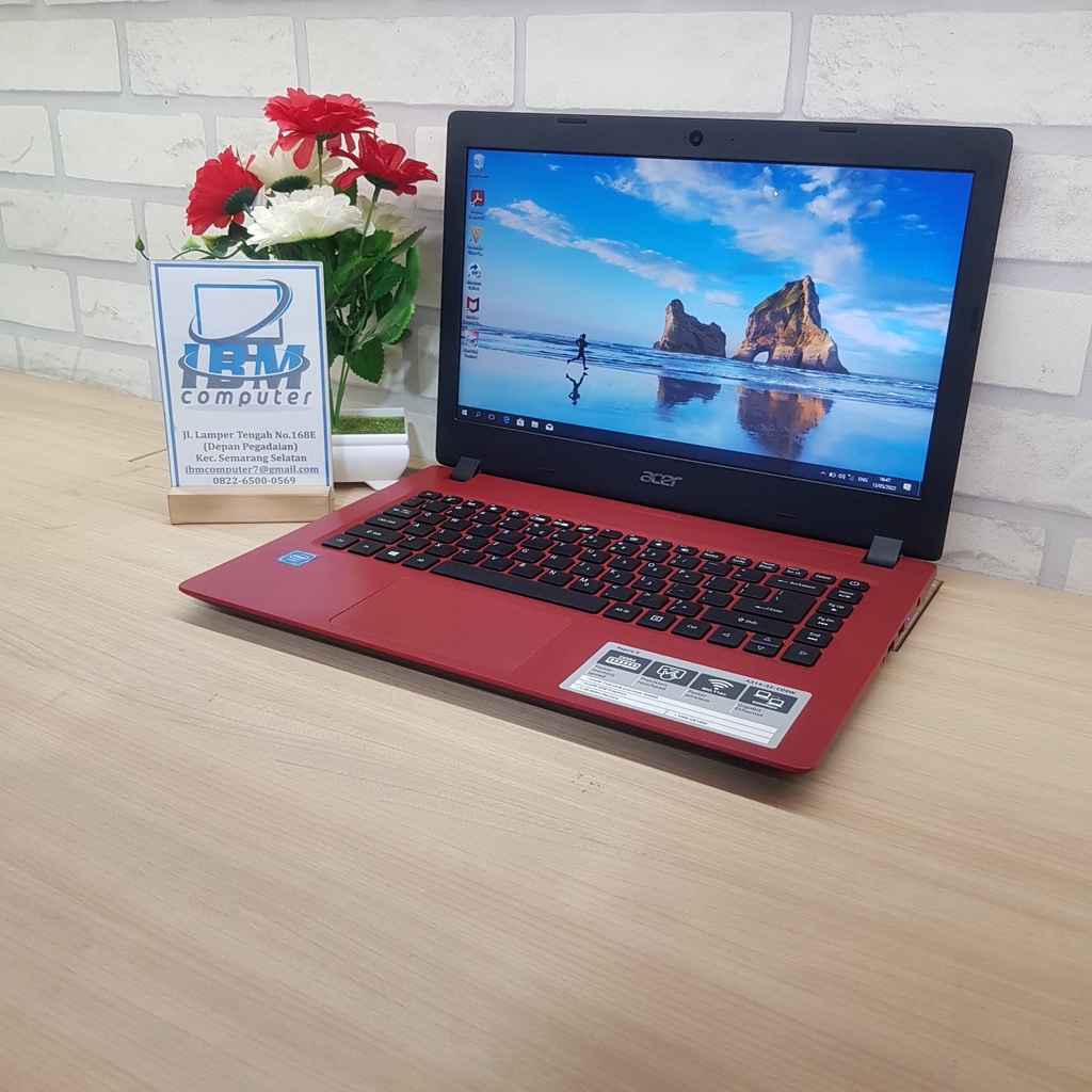 (2nd) ACER A314-32 N4000 MERAH/BLUE