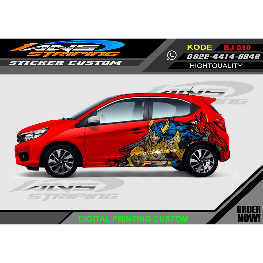 STIKER VARIASI SAMPING MOBIL BRIO