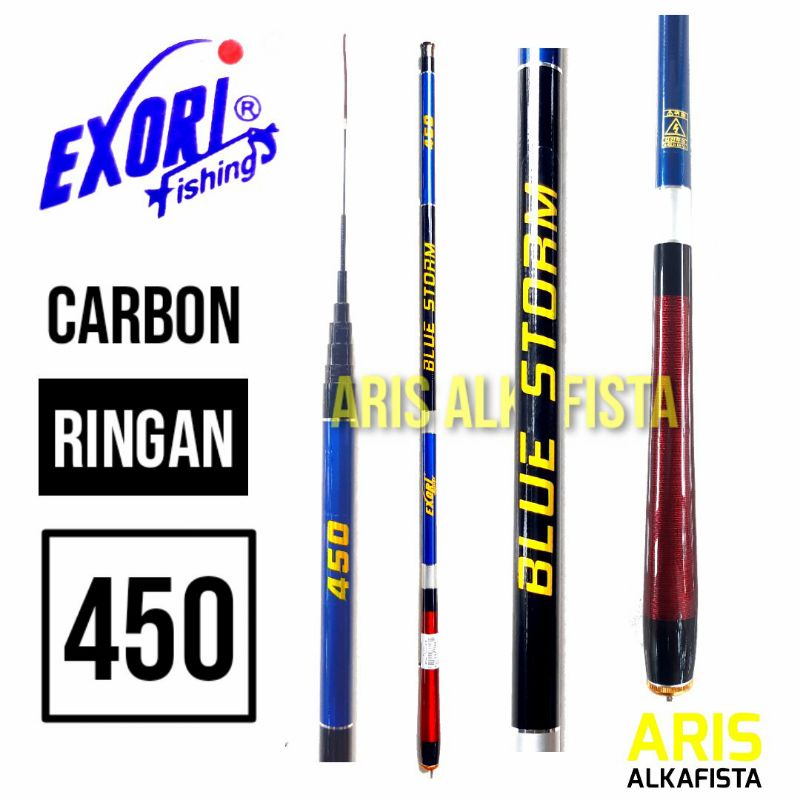 Joran Tegek Exori Blue Strom 360 450 Carbon Kaku Ringan