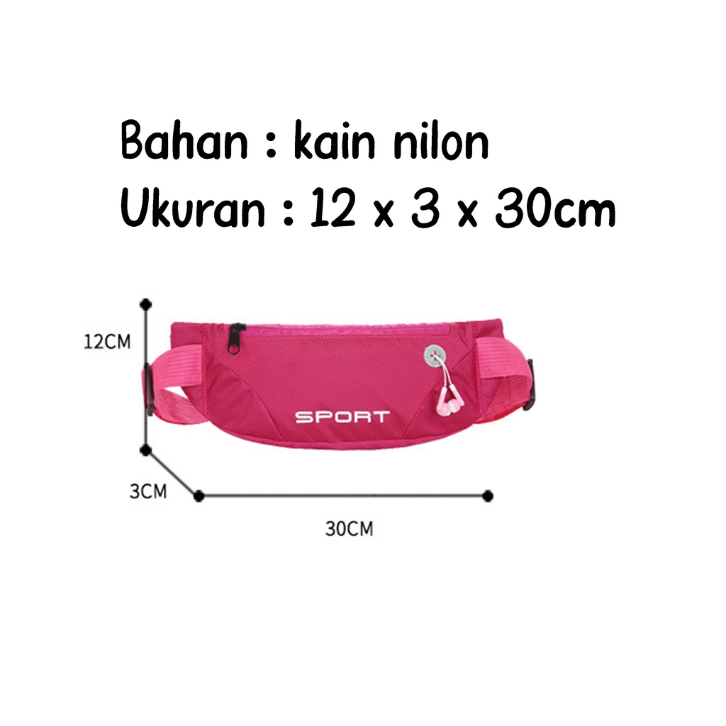 Tas Pinggang Waistbag Short Bag Goodness Tas Jogging Sport