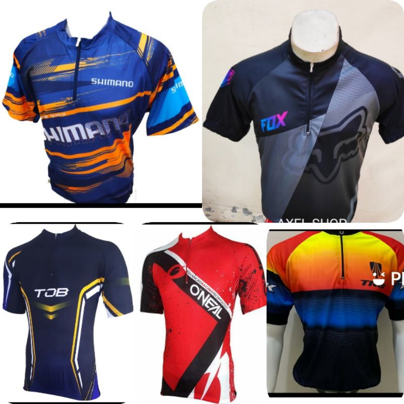 Baju gowes Kantong belakang Lengan pendek - Kaos Sepedah MTB Sepeda gunung Lengan Pendek