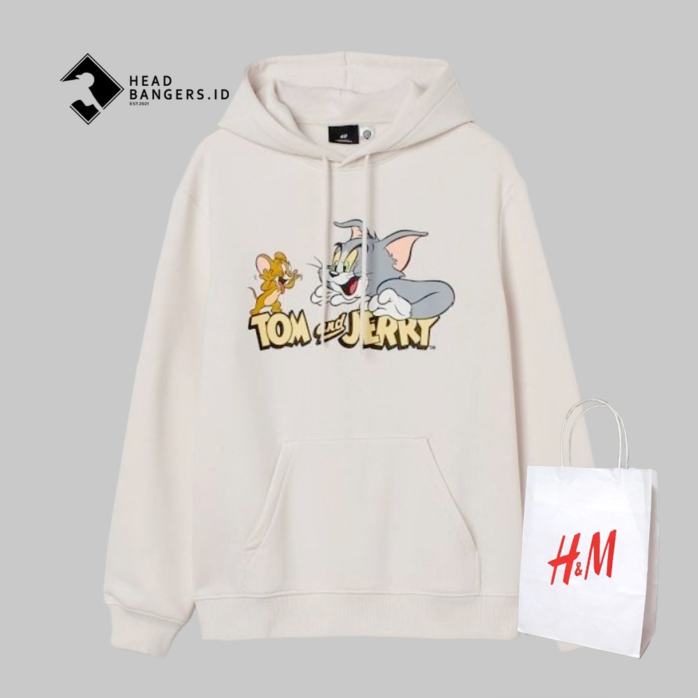 Hoodie Pria & Wanita (UNISEX) H&M TOM & JERRY Cotton Flecce Full Tag Original CMT High Quality Distr