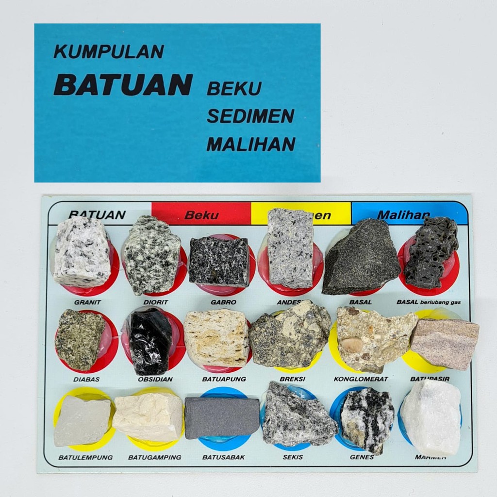 Kumpulan Sampel Batuan Geologi / Bahan Tambang