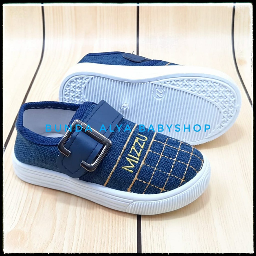 Sepatu Anak Laki Laki IMPORT 5 6 7 Tahun NAVY Alas Karet Anti Licin - Sepatu Anak Cowok Premium MIZZU Size 21 - 35