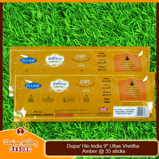 Dupa/Hio Harum/Wangi India Ullas Pouch Vividha Amber @35 sticks9&quot;