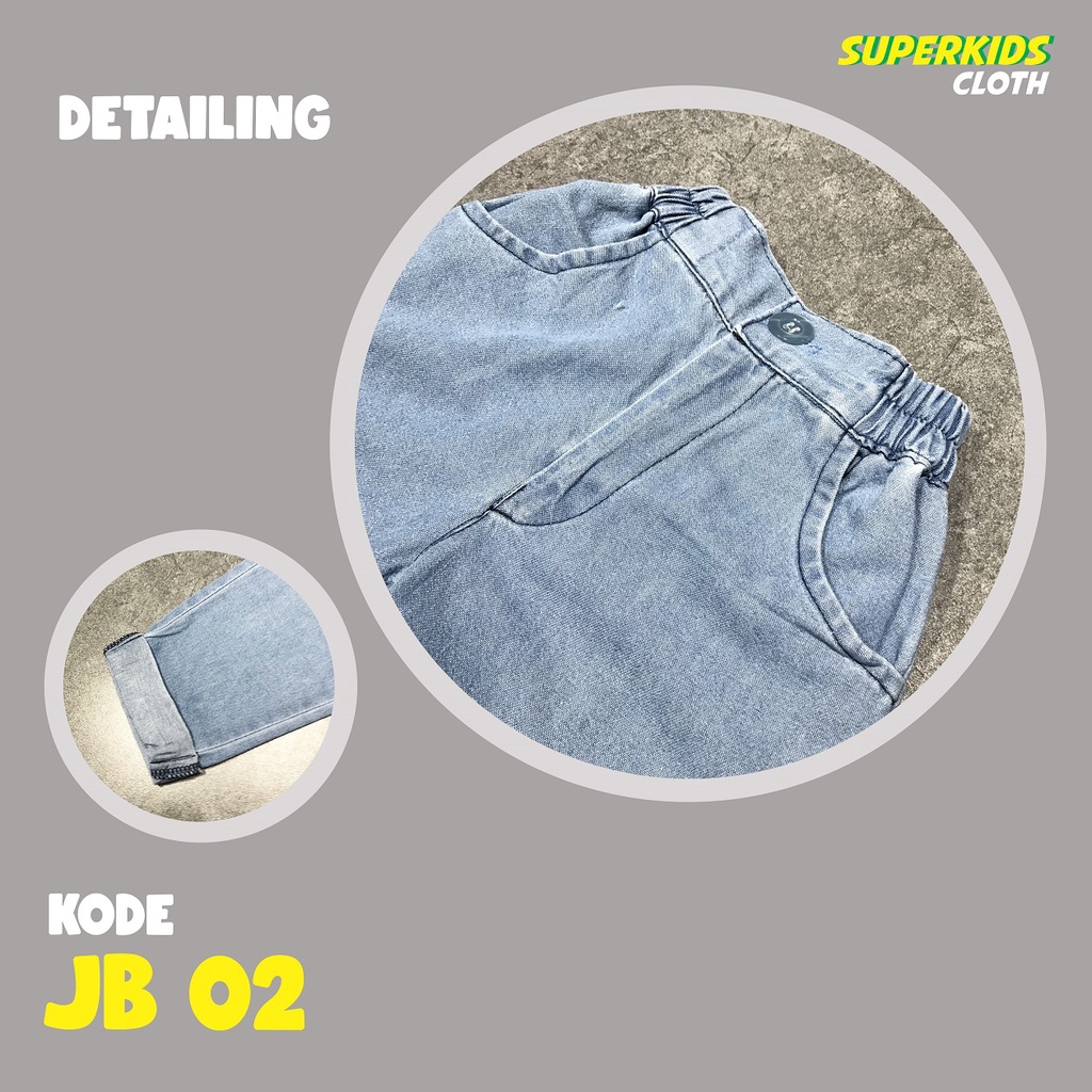 CELANA ANAK PEREMPUAN JEANS BIRU MUDA PANJANG MODEL BOYFRIENDS WARNA SUPERKIDS 1 - 10 TAHUN