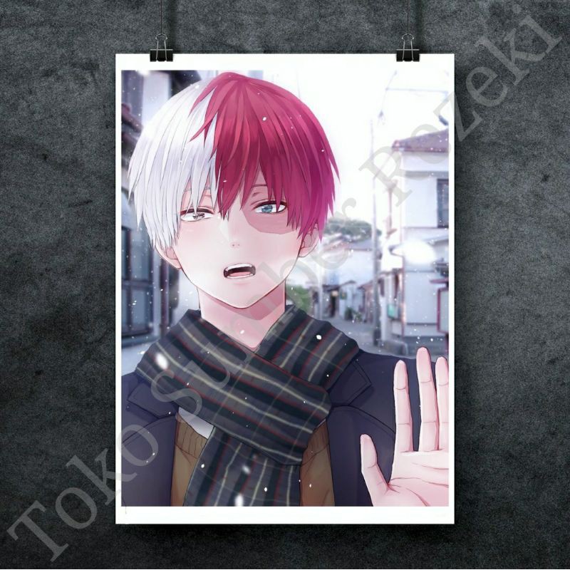 

Poster Figure Shoto Todoroki My Hero Academia Art Canvas Paper Kanvas Gambar Lukisan Pajangan Hiasan