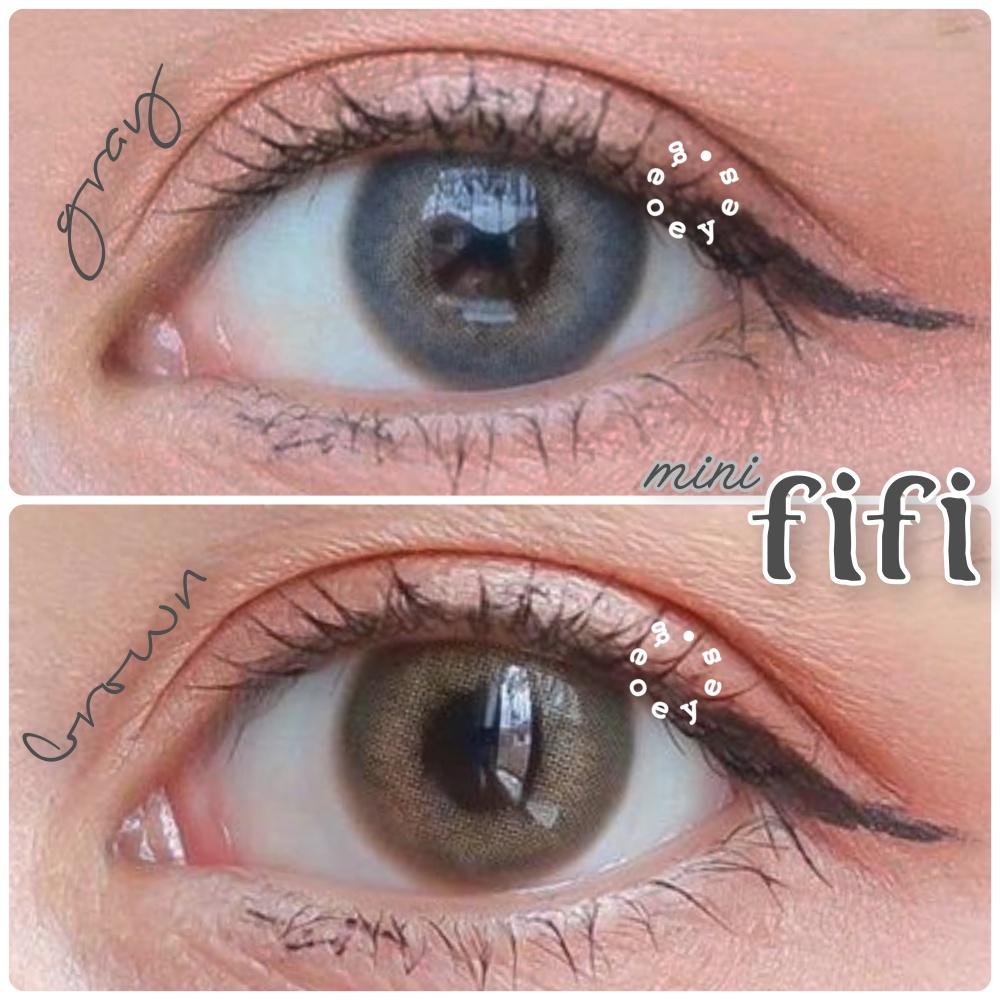 Softlens Kitty Kawaii Mini Fifi - Soflens Warna Gray Brown bisa Minus