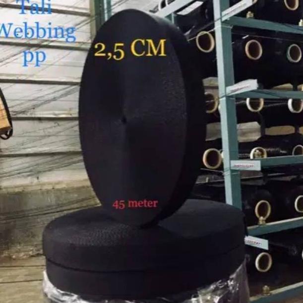 

⸨KuC♟⸩ ⭐️ Tali Webbing polypropylenel ~ PP / 2,5 cm harga 1 roll 45 meter |Promo