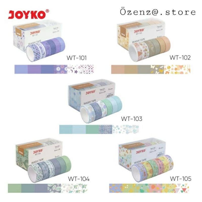 

JOYKO Washi Tape/ Pita Perekat/ Selotip Kertas Warna