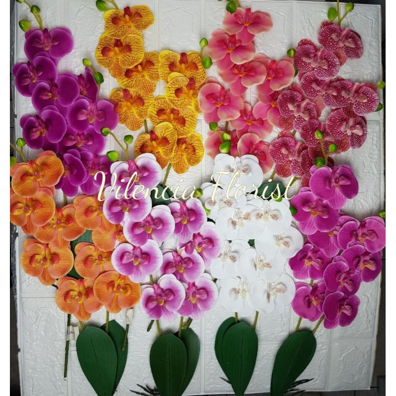 BUNGA ANGGREK ARTIFICIAL LATEX PALSU IMITASI HIAS DEKORASI/ARTIFICIAL FLOWER ORCHID LATEX 3D