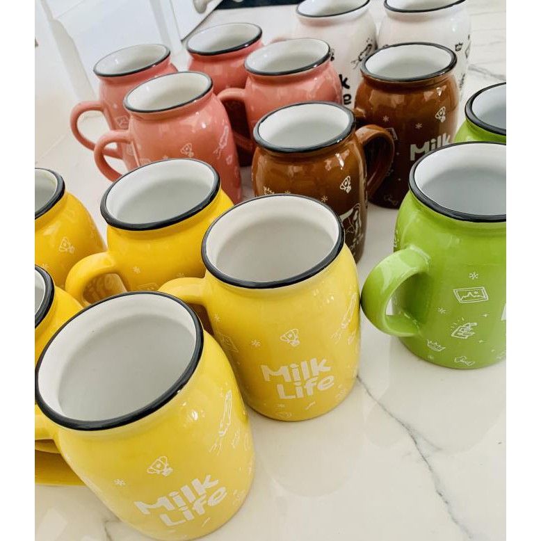 Milk Life Mug cangkir gelas susu milklife murah bagus kwalitas ok