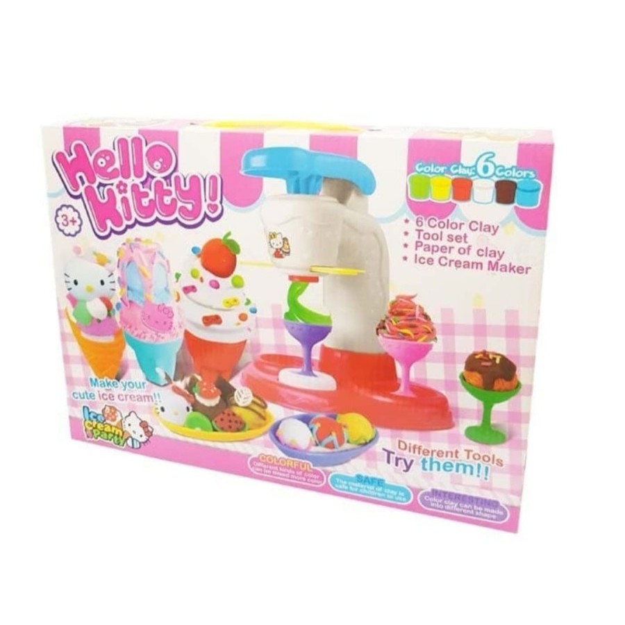 Mainan Lilin Mesin Pembuat Ice Cream - Ice Cream Machine Dough Fun