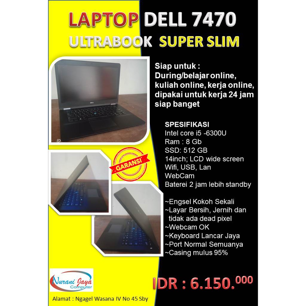 Laptop DELL 7470 Ultrabook Super Slim Core i5