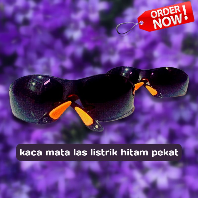 Kaca mata las din 11 - Hitam pekat, kaca mata safetey