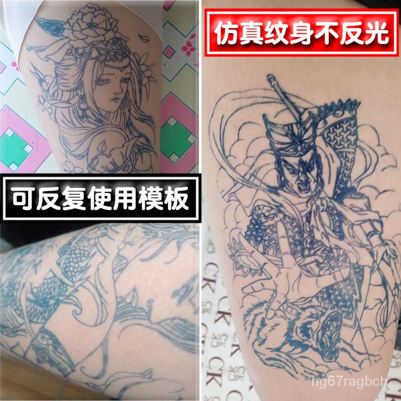 Buatan Tato Semi Permanen Bunga Lengan Tato Cream Template Garis Potong Geisha Penggunaan Berulang T