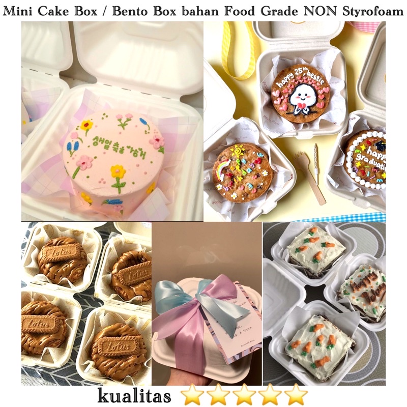 Jual Kotak Kue Putih Korea Bento Cake Box Cake Ulang Tahun 15x15 cm