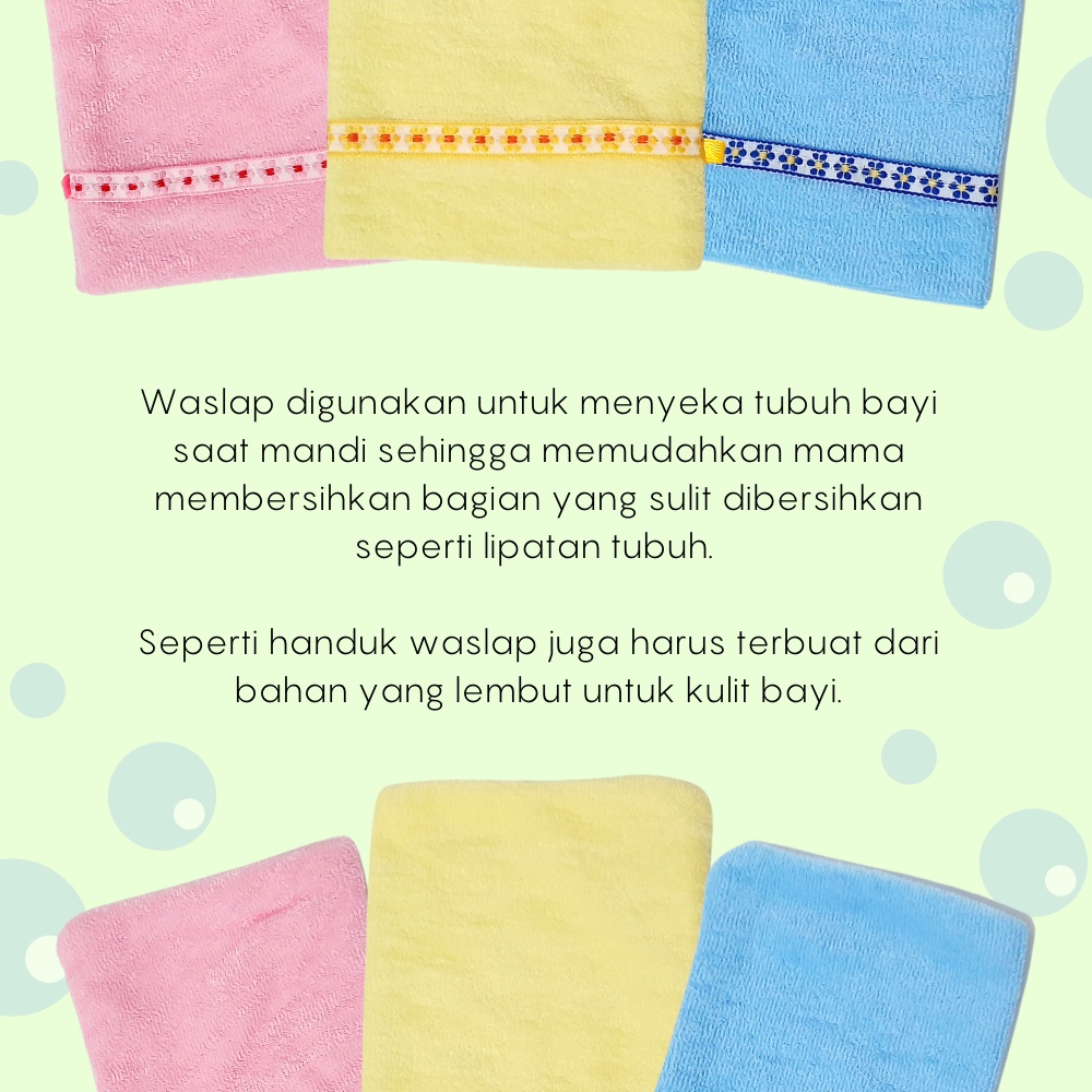 Washlap Bayi Waslap Baby Handuk Lap Tangan Perlengkapan Mandi Newborn Jari Peralatan Lahir Karakter