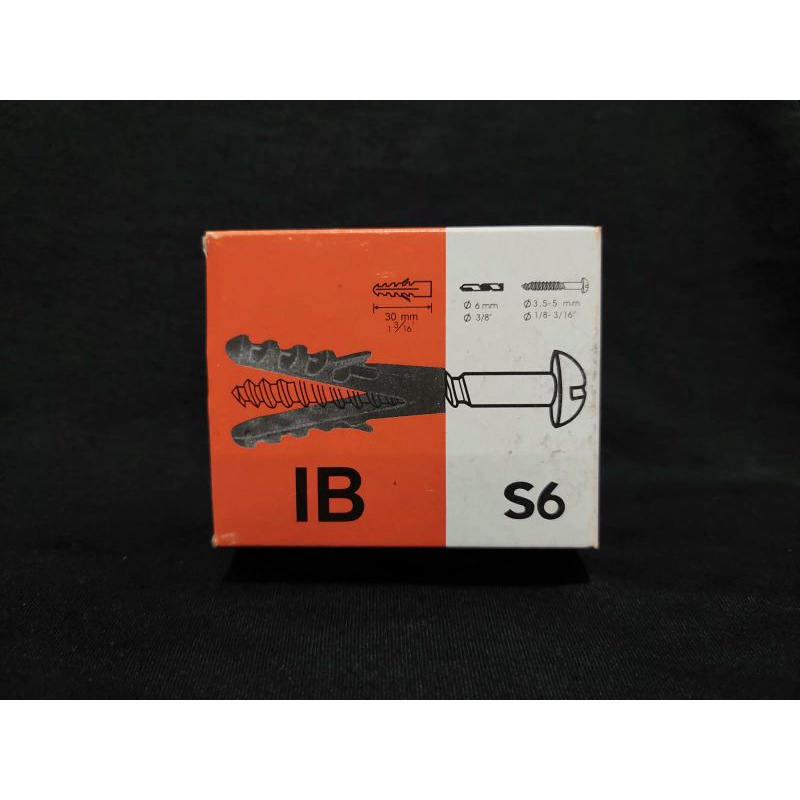 Nylon Toggle Gypsum S6 Pengencang skrup gisum S6 / Pengunci sekrup Gyp sum / Alat Plastik Karet Abu Abu sekerup gypsum Abu-Abu