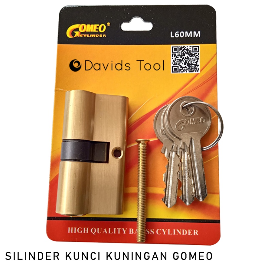 Silinder Kunci Pintu Besar Cylinder Rumah Kuningan Gomeo 60mm | Anak Kunci