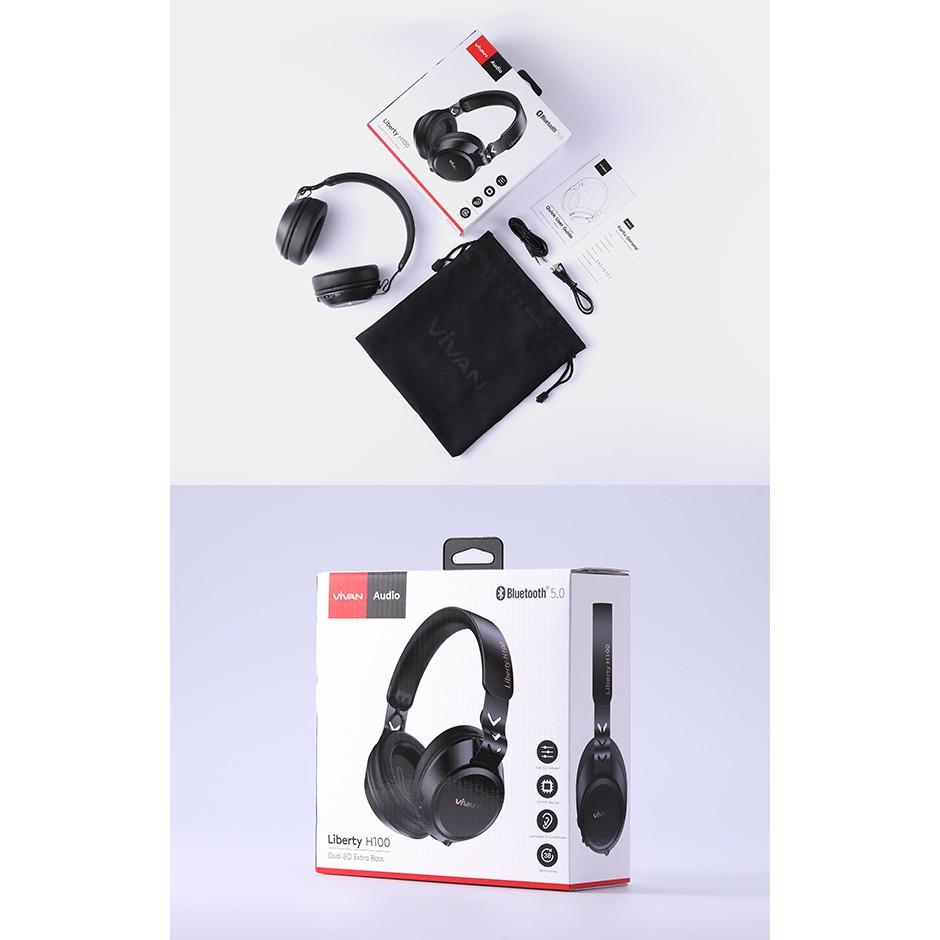 VIVAN Headset Wireless Bluetooth 5.0 Earphone Liberty H100