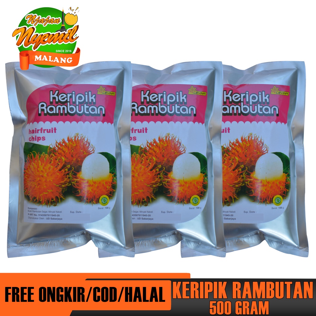 

KERIPIK BUAH RAMBUTAN KEMASAN 500 GRAM
