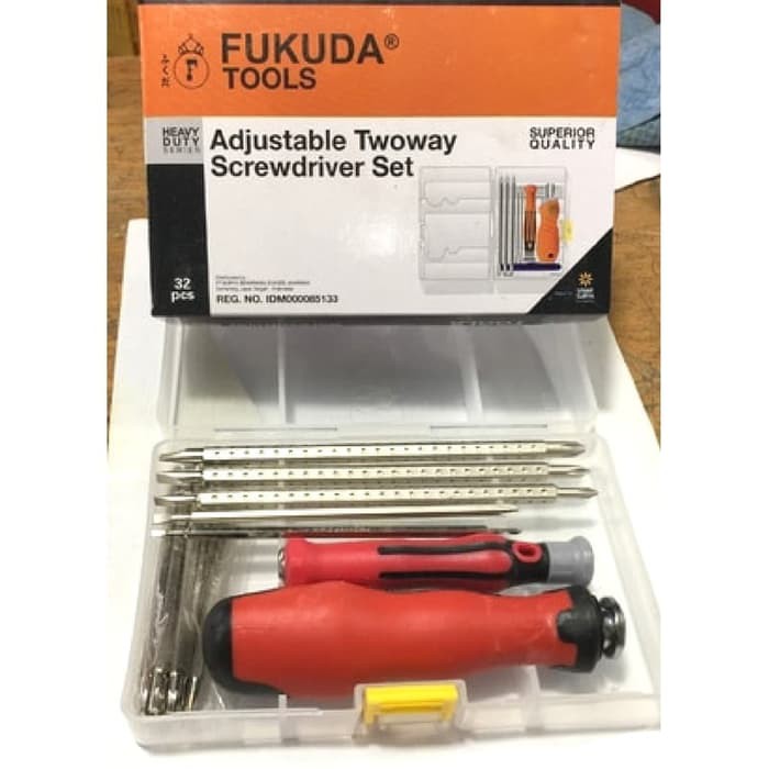 FREE Ongkirr  Obeng HP Set 32 Mata Obeng Laptop Komputer Bolak Balik FUKUDA MURAH murah