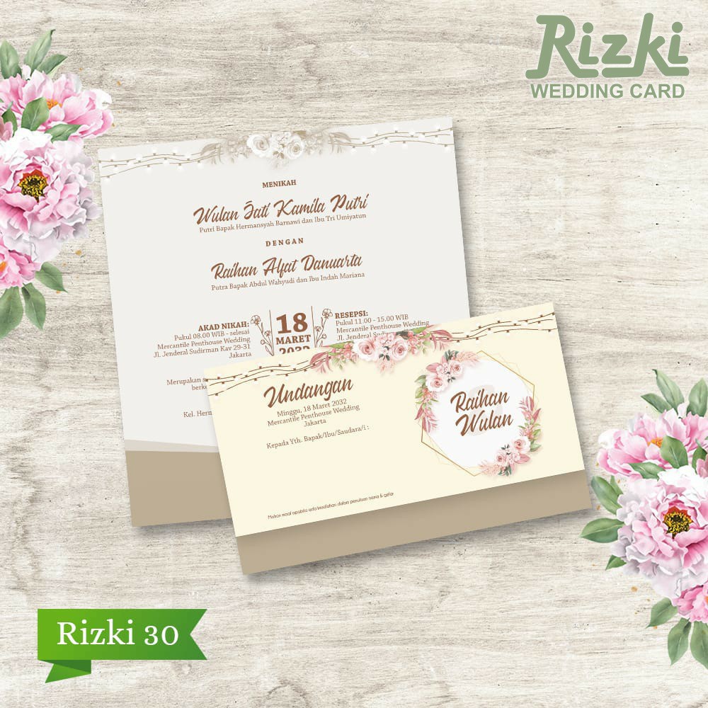 Undangan Blangko Seri Rizki 30