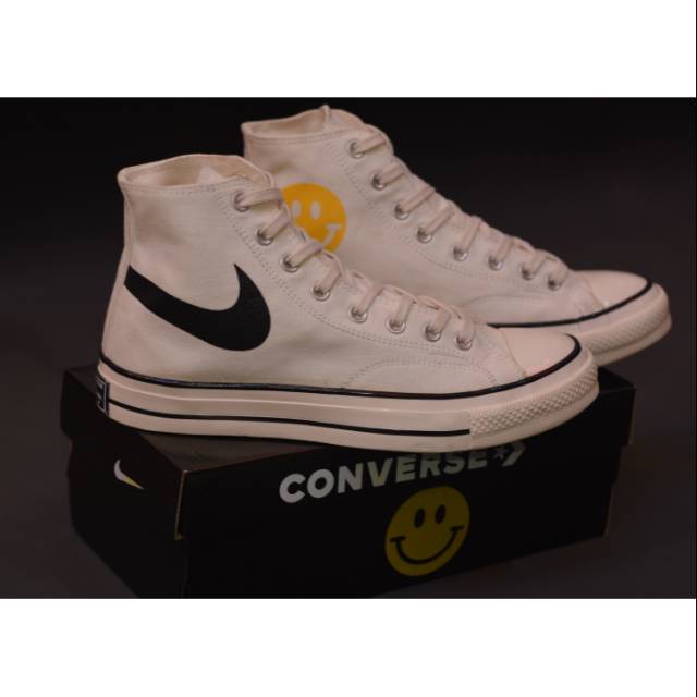 Sepatu converse 70s smile white original vietnam