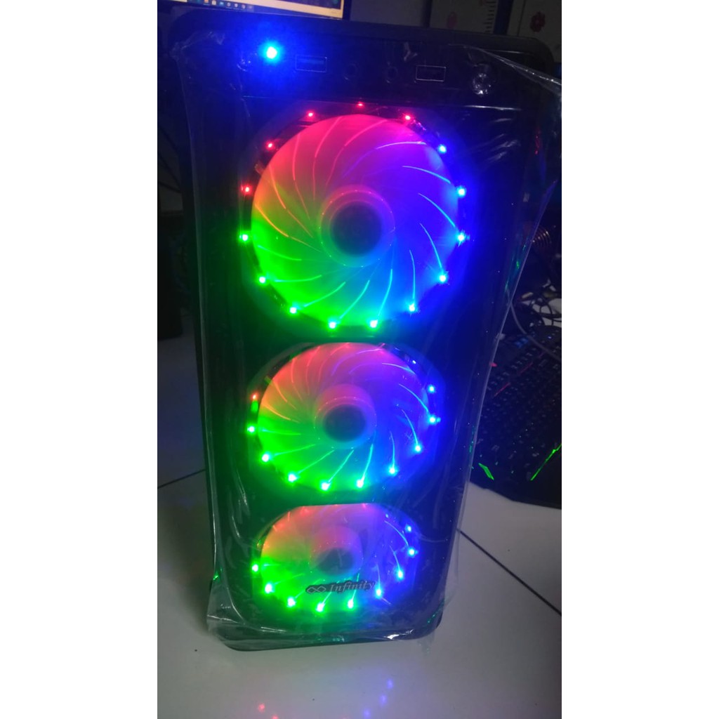 pc gaming rakitan lengkap dengan LED