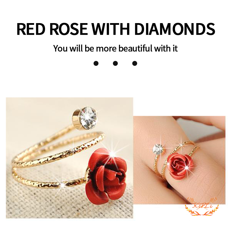 Cincin Perhiasan,Cincin Titanium Wanita,Mode Berlian Imitasi Korea,Ring Titanium