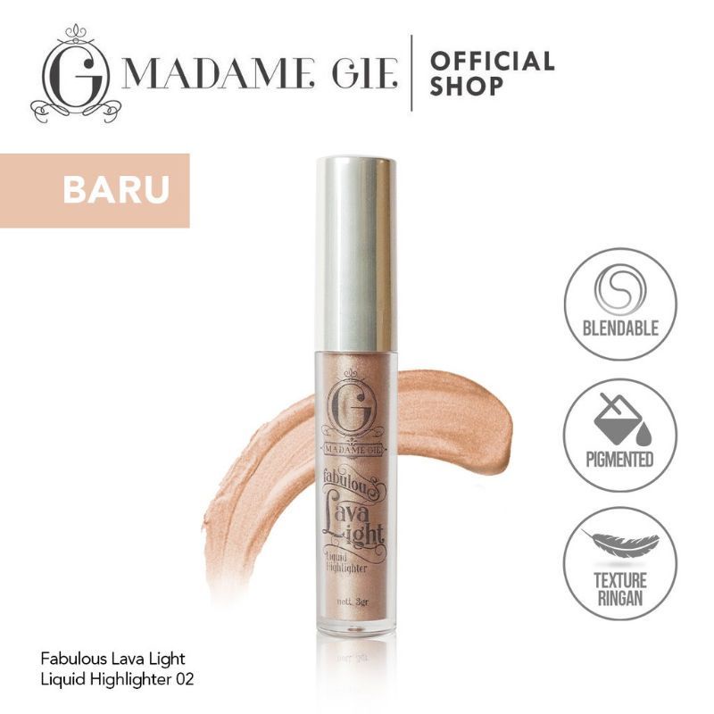 Madame Gie Fabulous Lava Light Liquid Highlighter 3gr/BPOM