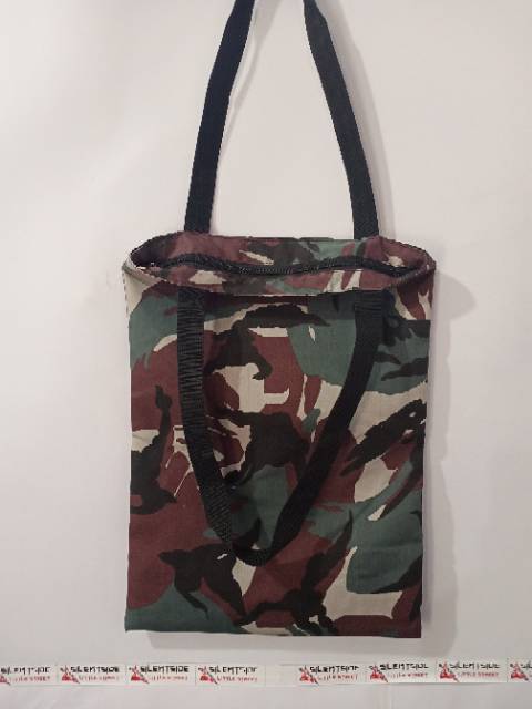 Tas Loreng / Tas Belanja / Tni Ad Totebag Reseleting Totebag Pria Wanita slingbagkonveksi