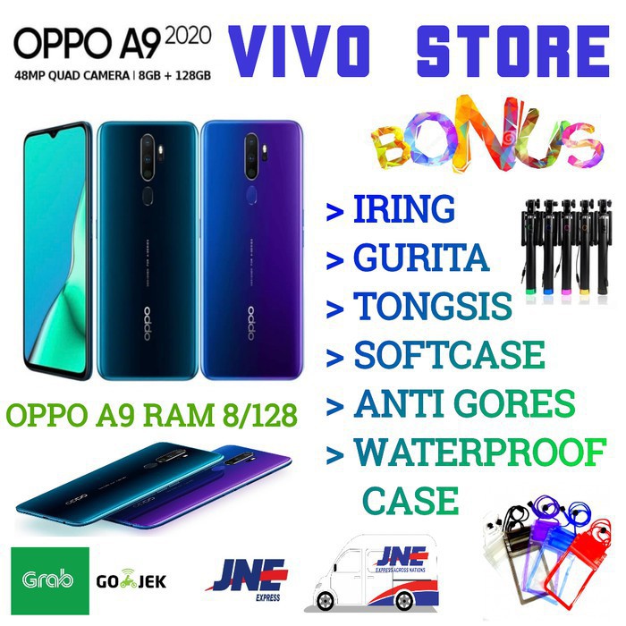 Harga Murah Hp OPPO A9 2020 RAM 8/128 GARANSI RESMI OPPO INDONESIA - demo tanpa dus