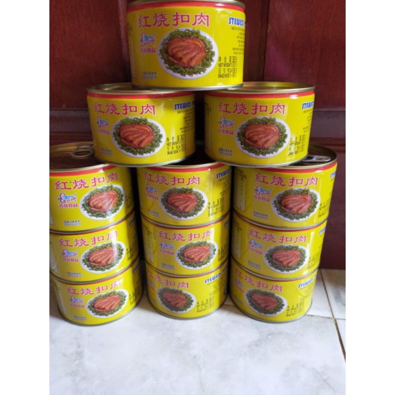

QH (GULONG)Stewed Pork Slice Daging Babi Samcam Kaleng NON HALAL